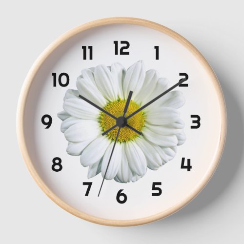 Daisy Flower Boho Wall Clock