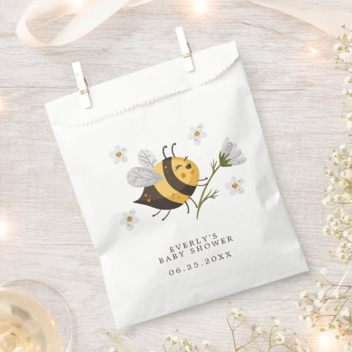 Daisy Flower Bumblebee Bee Baby Shower Favor Bag