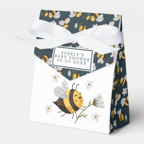 Daisy Flower Bumblebee Bee Baby Shower Favor Boxes