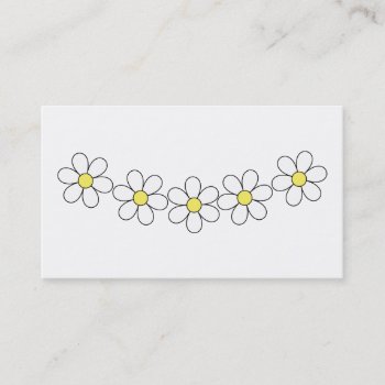 Daisy Flower Bussiness Cards by RossiCards at Zazzle