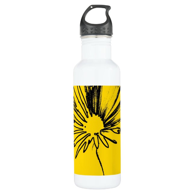 Daisy Flower c.1982 - Fine art Stainless Steel Water Bottle (Front)