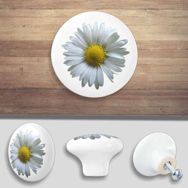 Daisy Flower Ceramic Cabinet Drawer Knob Pull (Creator Uploaded)
