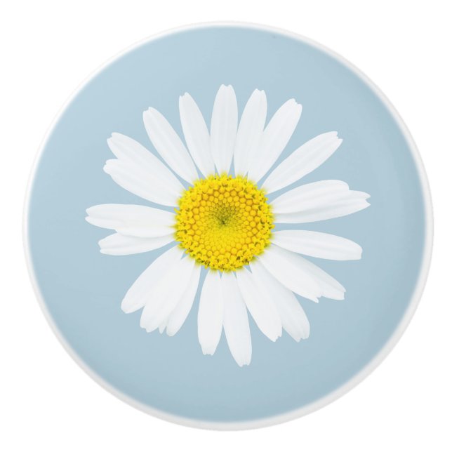 Daisy flower ceramic knob (Front)