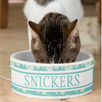 Daisy Flower Cute Personalized Name   Bowl