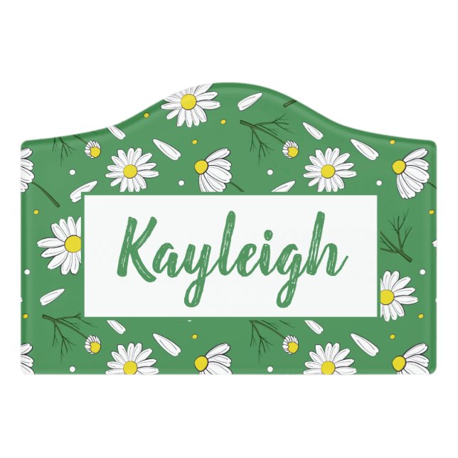 Daisy Flower Door Sign (Small Crest Front)