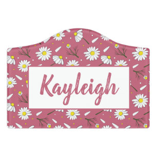 Daisy Flower Door Sign