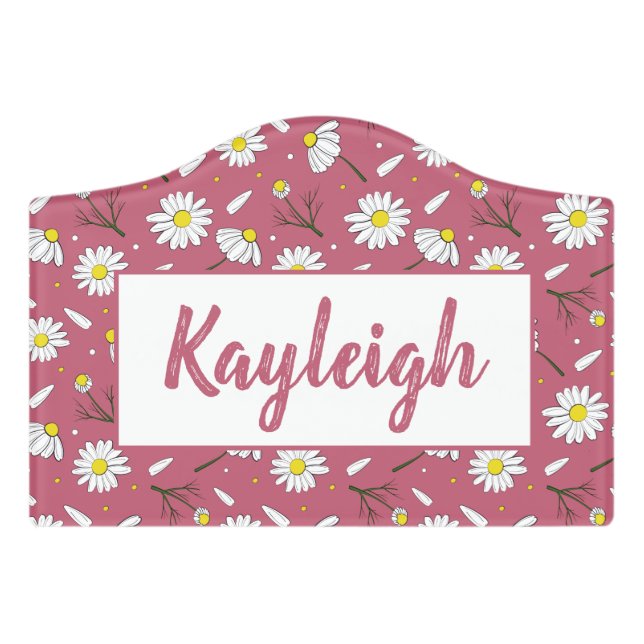 Daisy Flower Door Sign (Small Crest Front)