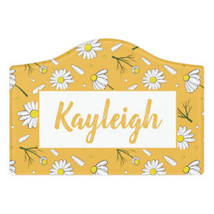 Daisy Flower Door Sign