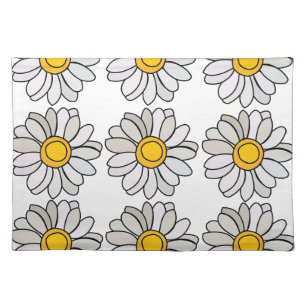 Daisy Flower Floral Daisy  Cloth Placemat