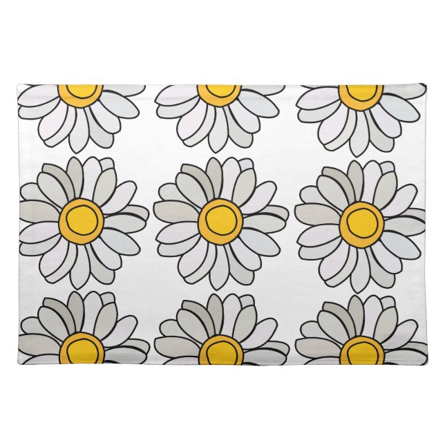 Daisy Flower Floral Daisy  Cloth Placemat (Front)