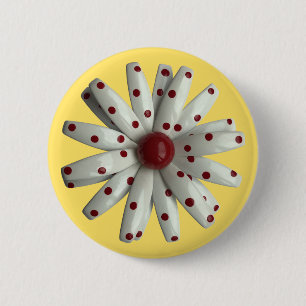 Daisy Flower - Floral Spring Summer Garden Wedding Button