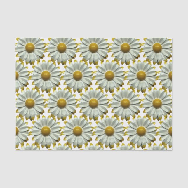 Daisy Flower - Floral Spring Summer Garden Wedding Tissue Paper (Front)