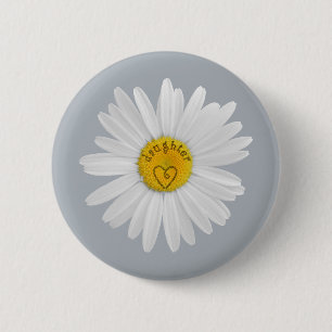 Daisy Flower For Daughter Art Customize Background Button