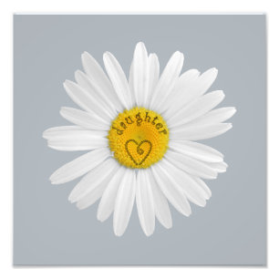 Daisy Flower For Daughter Art Customize Background Photo Print