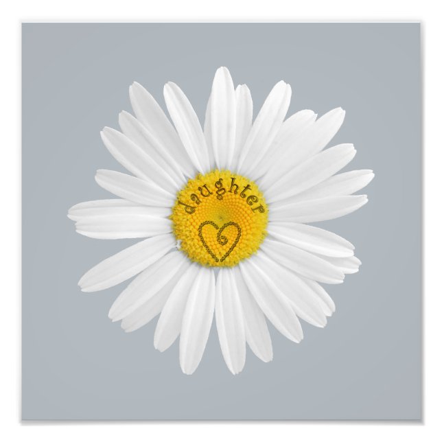 Daisy Flower For Daughter Art Customize Background Photo Print (Front)