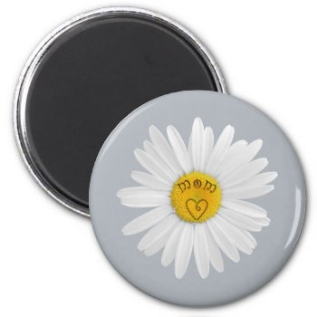 Daisy Flower For Mom Art Customize Background Magnet by warrior_woman at Zazzle