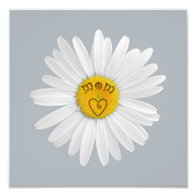 Daisy Flower For Mom Art Customize Background Photo Print (Front)