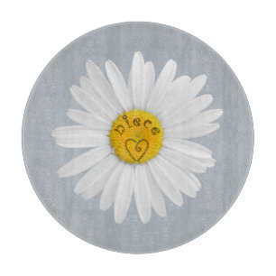 Daisy Flower For Niece Art Customize Background Cutting Board