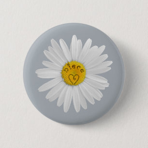 Daisy Flower For Niece Art Customize Background Pinback Button