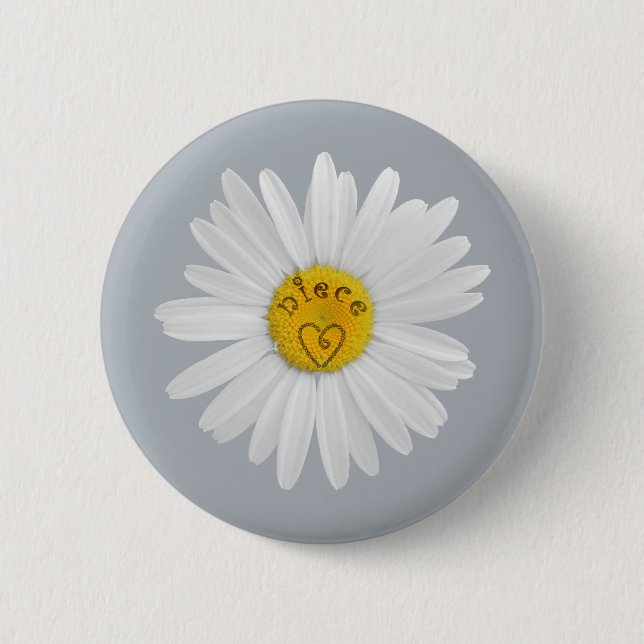 Daisy Flower For Niece Art Customize Background Pinback Button (Front)