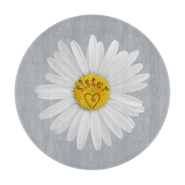 Daisy Flower For Sister Art Customize Background Cutting Board (Front)