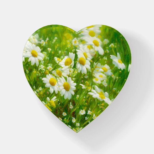 Daisy Flower Garden Art Paperweight (Front)