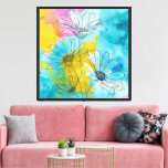 Daisy Flower Gicl&#233;e Canvas Wall Art Print