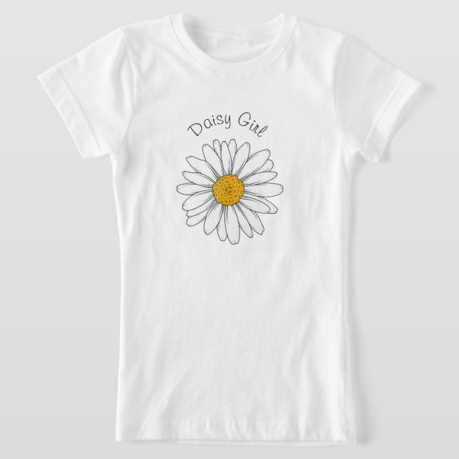 Daisy Flower Girls T-Shirt (Laydown)
