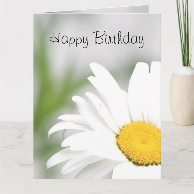 Daisy Flower In Full Bloom Card (Front)