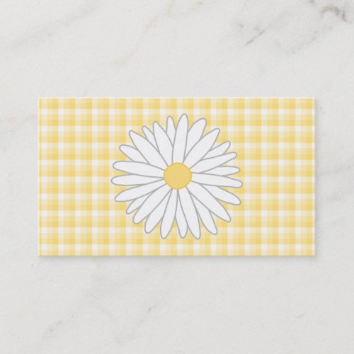 Daisy Flower in Yellow and White. Business Cards