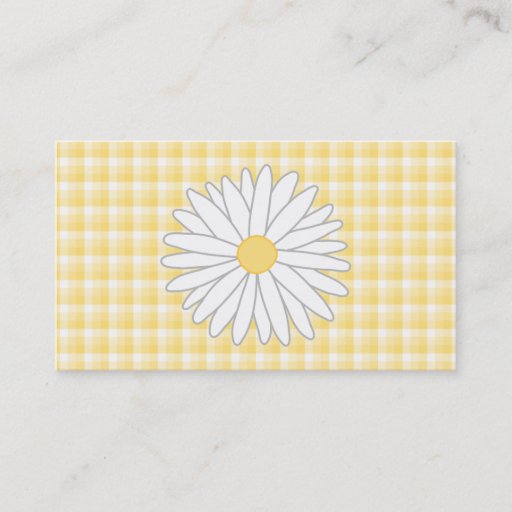 Customizable Daisy Flower in Yellow and White. Business Cards