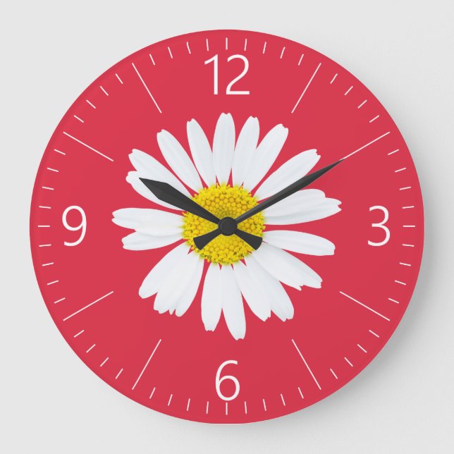 Daisy flower large clock (Front)