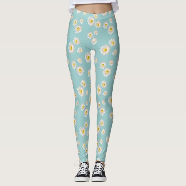 Daisy Flower  Leggings (Front)
