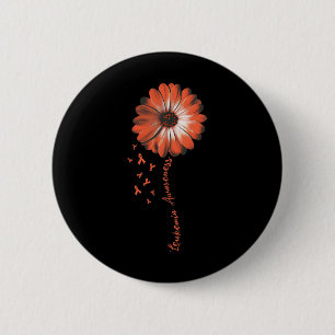 Daisy Flower Leukemia Awareness Gifts Button