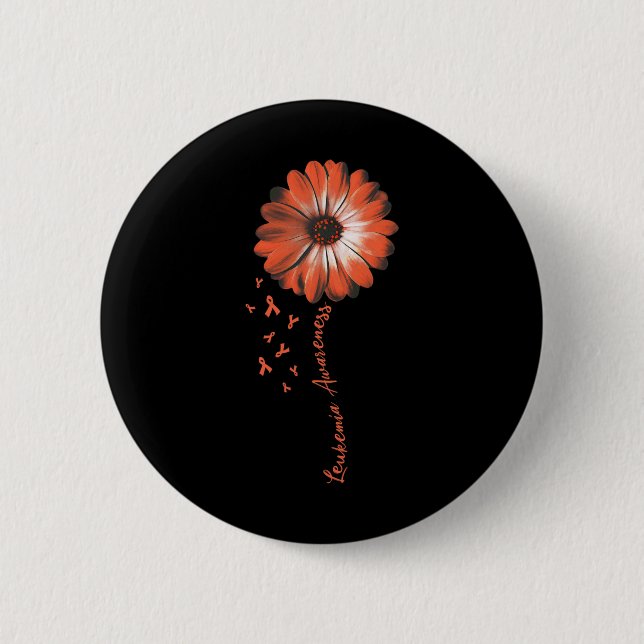 Daisy Flower Leukemia Awareness Gifts  Button (Front)