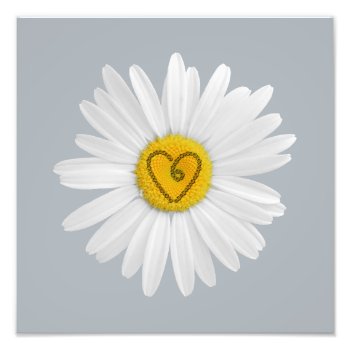 Daisy Flower Love Art Customize Background Photo Print by warrior_woman at Zazzle