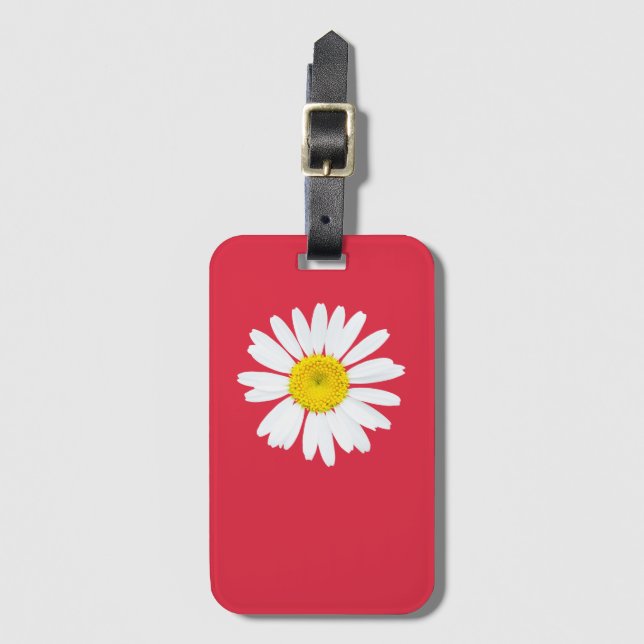 Daisy flower luggage tag (Front Vertical)