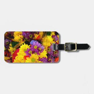 Daisy flower mix 8 luggage tag