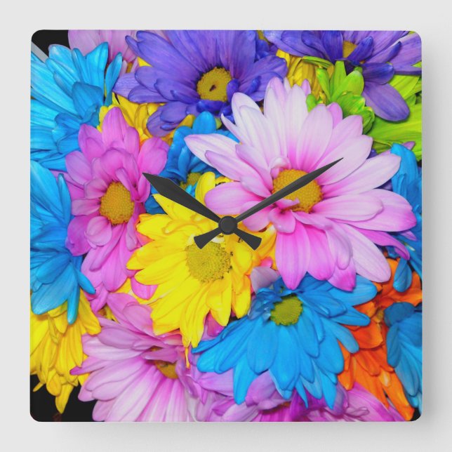 Daisy Flower Mix Clock (Front)