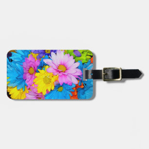 Daisy Flower Mix Luggage Tag