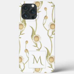 Daisy Flower Monogram Unique Case-Mate iPhone Case