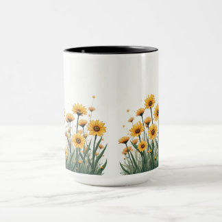 daisy flower mug