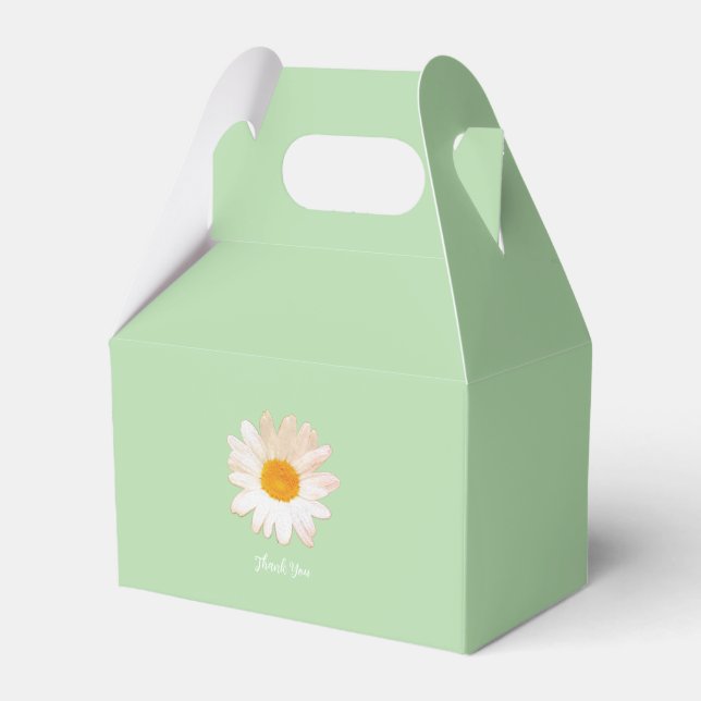 Daisy Flower Mug – Summer Botanical Cozy Favor Boxes (Front Side)