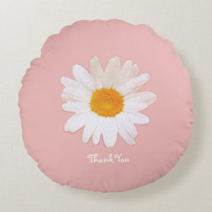 Daisy Flower Mug – Summer Botanical Cozy Round Pillow
