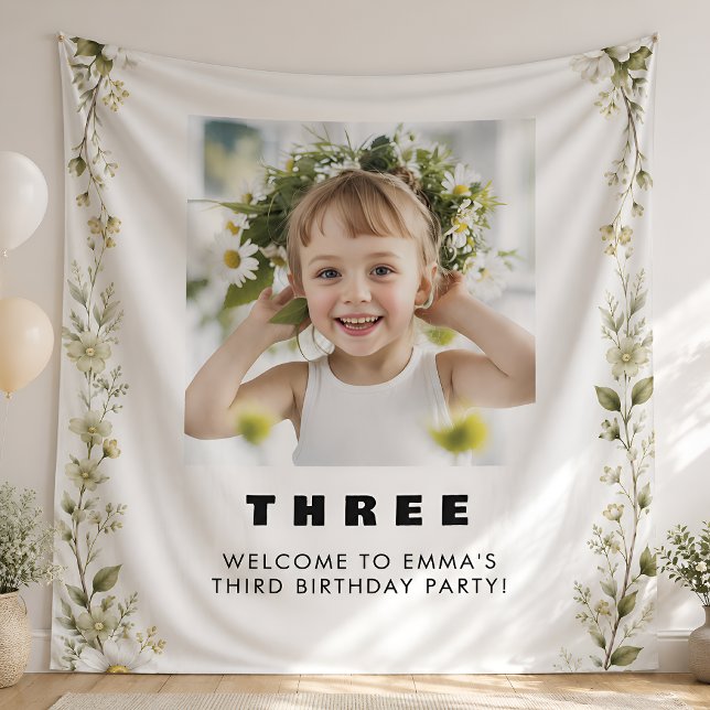 Daisy Flower Party Backdrop Tapestry (Creator Uploaded)