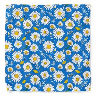 Daisy flower pattern bandana