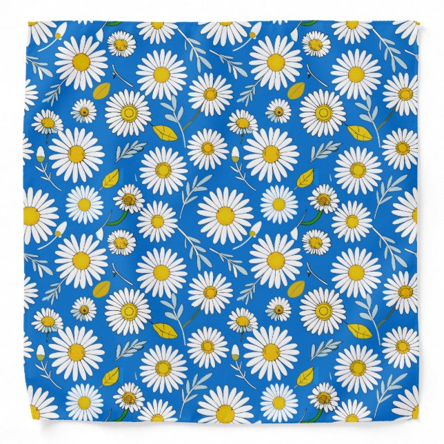 Daisy flower pattern bandana (Front)