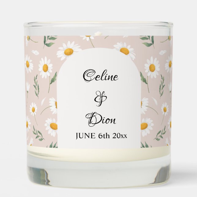 Daisy flower pattern candle (Front)