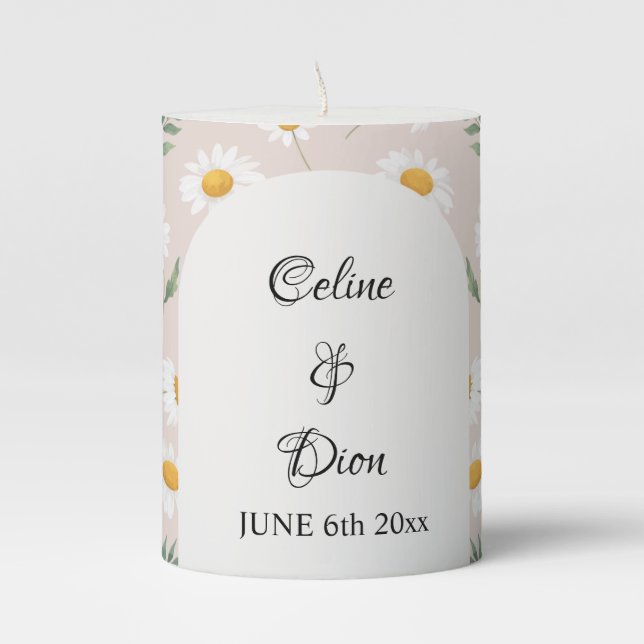 Daisy flower pattern candle (Front)