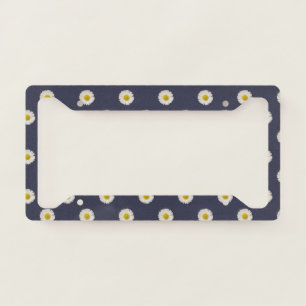 Daisy Flower Pattern License Plate Frame